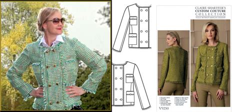 chanel silk suit pattern|chanel style jacket sewing pattern.